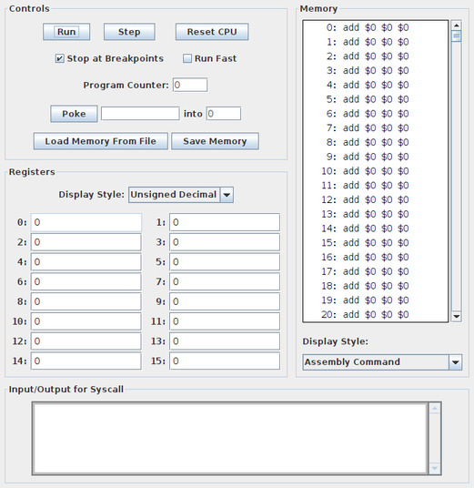 a screenshot of the larcsim window