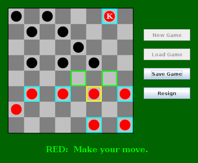 Checkers program window.